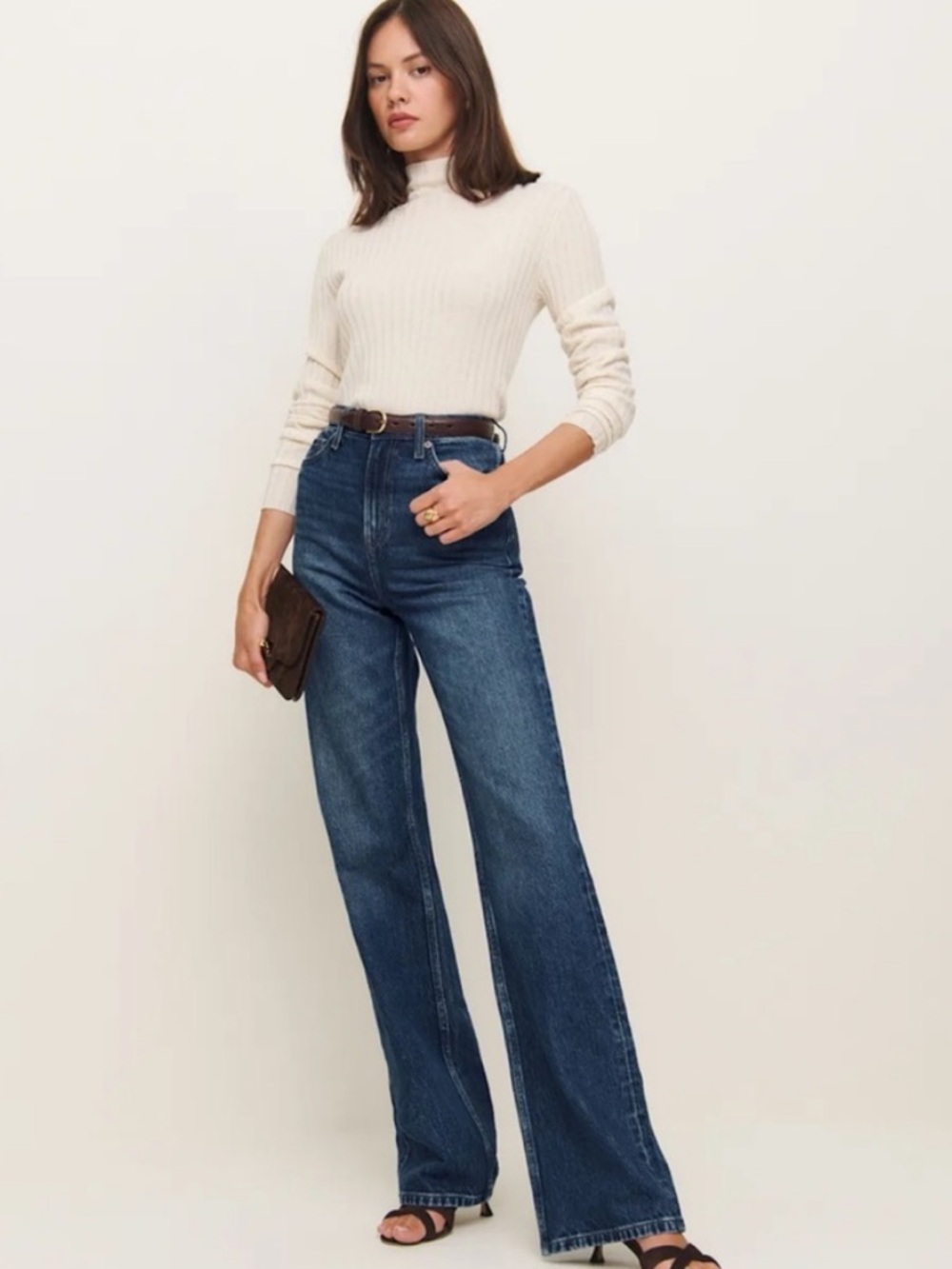 Reformation Wilder Stretch High Rise Wide Leg Jeans 29